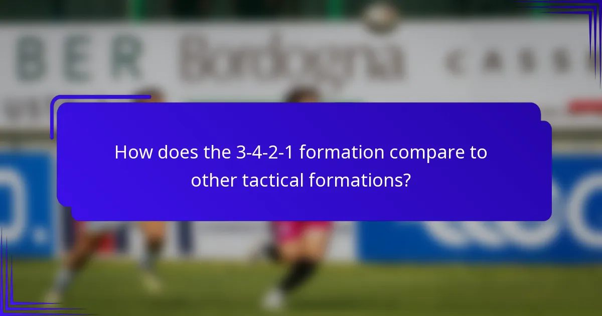 How does the 3-4-2-1 formation compare to other tactical formations?