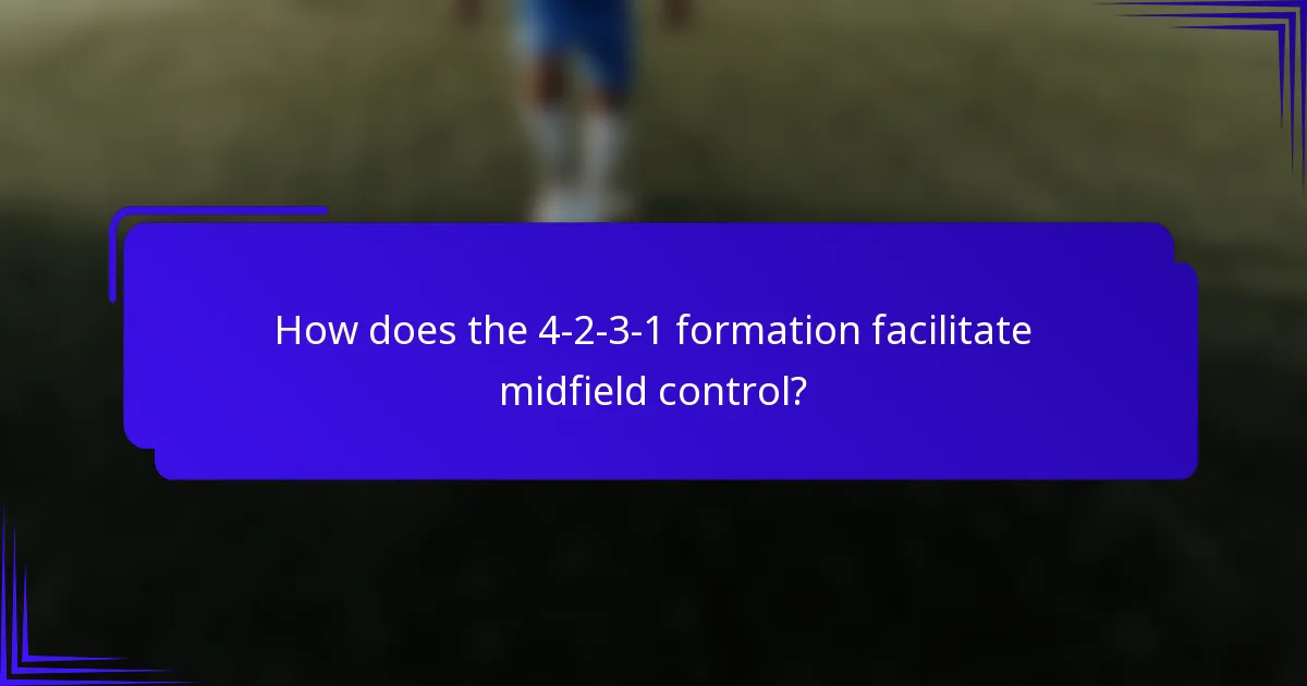 How does the 4-2-3-1 formation facilitate midfield control?