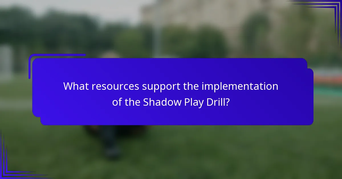 What resources support the implementation of the Shadow Play Drill?